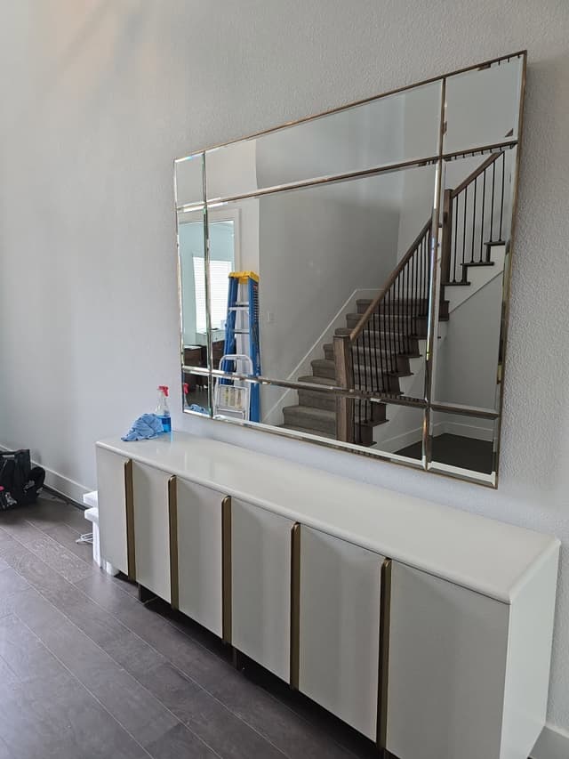 Modern Wall Mirror Installation